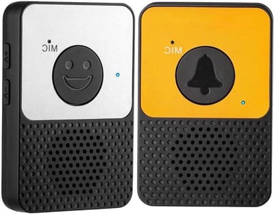 Oniissy Wireless Doorbell,Full Duplex Intercom Doorbells HandsFree,8 Volume,1000ft Range,Two-Way Communication Doorbell with Chime for Home Office