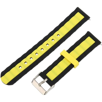 20mm Verstelbare Siliconen Horlogeband voor Amazfit GTS 3 GTS 2 Bip S Bip U Smartwatch Black Yellow yellow