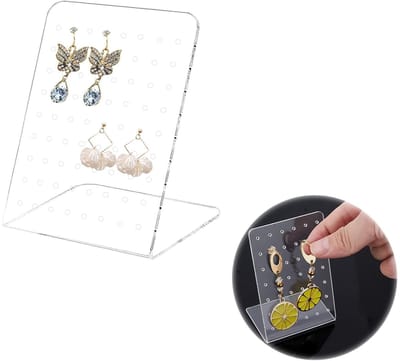 Allecto - Oorbellenhouder - Stylish Sieradenopslag - 72 Gaten - Ideaal voor Oorbellen - Organiseer je Sieraden - Geschikt voor Thuis - Zwart