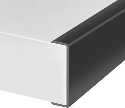 U-vormige strip - Randbescherming flexibel - Werkblad afdekken - Zelfklevend EPDM rubber - 3 meter lengte 63mm - Zwart