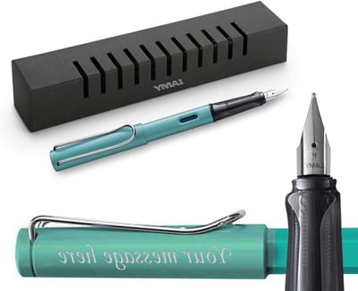 Vulpen Fine - Schrijver Pen - Mooi Schrijven - Gratis Gravure - Fijne Penpunt - Turkoois Blauw