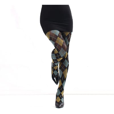 Collants Rétro à Maille Prismatique Pour Femmes Collants Amincissants Sexy Imprimés en Maille Haute Taille Longs Nouveaux One Size gray