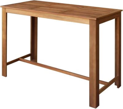 Bartafel Massief Hout - Ovale Tafel - Gezellig Tafelen - Duurzaam Acaciahout - 150x70x105 cm - Houtkleurig