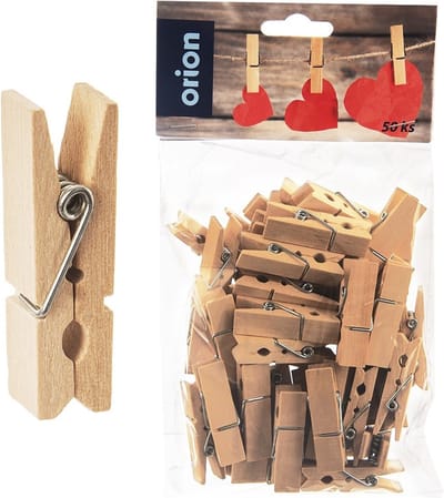 Mini Wasknijpers Houten 4,5 cm 50 stuks - Clips voor Fotos - Decoratie - Foto Knijpertjes