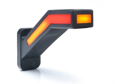 Breedtelamp - WAS - W168 6D Neon - Rechts - 7.3 - 18.5cm - LED - Dynamisch knipperlicht - Wit/Amber/Rood - 12V-24V