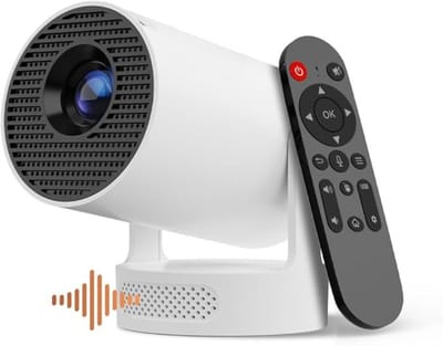 QORA® Mini beamers - Projector - Mini beamer - Wit - 10cm x 10cm x 18cm