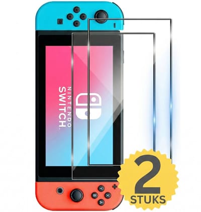 Xainy – 9H Gehard Glas Screenprotector geschikt voor Nintendo Switch | Switch-games accessoires | 2 stuks hard bescherming cover folie voor console display
