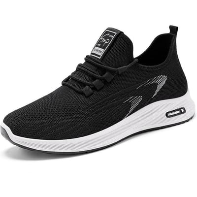 Schoenen Herenschoenen Nieuwe Herenschoenen Koreaanse Stijl Casual Schoenen Zachte Zool Ademende Sportschoenen Heren 44 black