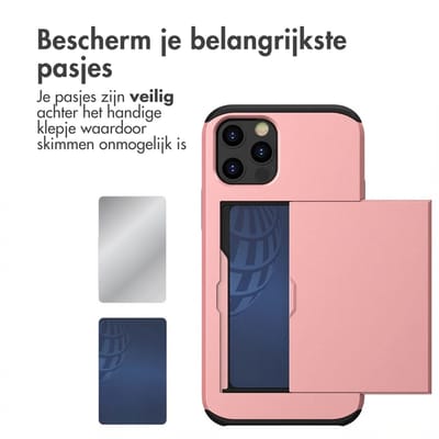 imoshion Hoesje met Pasjeshouder - Geschikt voor Apple iPhone 12 Pro / 12 - Rosé Goud