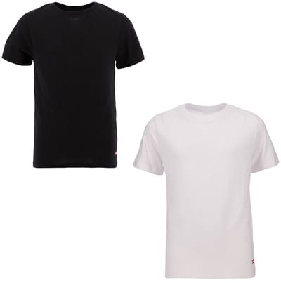 Levi´s ® Kids T-shirt Met Korte Mouwen 2 Eenheden Wit,Zwart 7 Years Jongens,Meisjes
