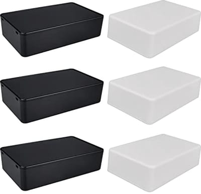 6 Stuks Elektronische Behuizing Kunststof - Aansluitdoos voor Arduino - Projectbox 100 x 60 x 25 mm