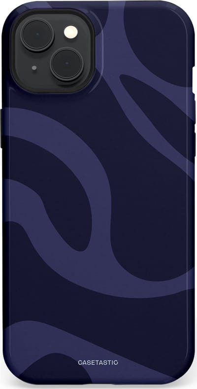 Casetastic Hoesje Geschikt voor Apple iPhone 15 Plus Magsafe - Stijlvolle Beschermende Duo-layer Case - Diepzee Marine Golven