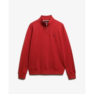 Superdry Preppy Half Rits Trui Rood L Man