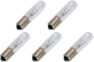 Signaallamp Ba9s 60V 3W - 50 mAh - 5 stuks - T10 Gloeilamp Ø10mm - 40mm - 2500K - Dimbaar
