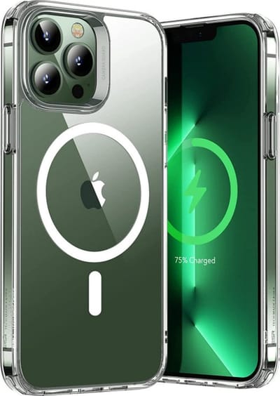Xtabarya Hoesje Geschikt voor iphone 14 pro max Magnetisch met HaloLock Ring , Transparant cover Geschikt voor iPhone 14 pro max - Doorzichtig