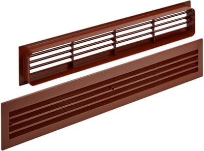 SOTECH 1 paar ventilatieroosters BRISE 457 x 92 x 17 mm voor deuren sleufperforatie Mahoni