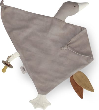 Saga Copenhagen - Knuffeldoekje Bliki - Fopspeendoekje - Dove Grijs - 44x46cm - Organisch Katoen