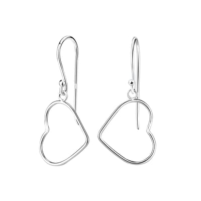Zilveren hart oorhangers | heart hanger | zilveren oorbellen dames | Zilverana | sieraden vrouw | Sterling 925 Silver