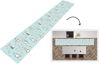 Keukenloper - Loper keuken - Bloemen - Design - Pinguïn - 300x50 cm - Keukenloper vinyl
