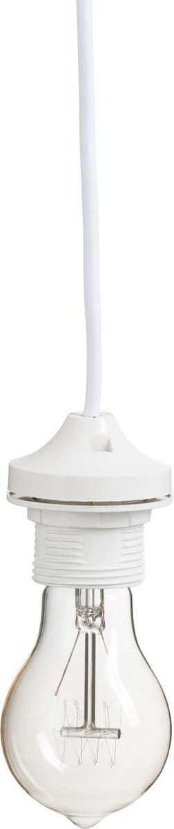 J-Line lamp Socket - kunststof/glas - transparant/wit