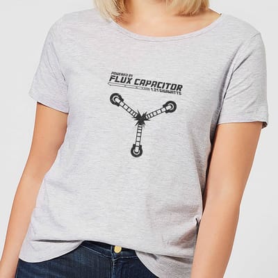 Back to the Future Powered By Flux Capacitor Dames T-shirt - Grijs - S