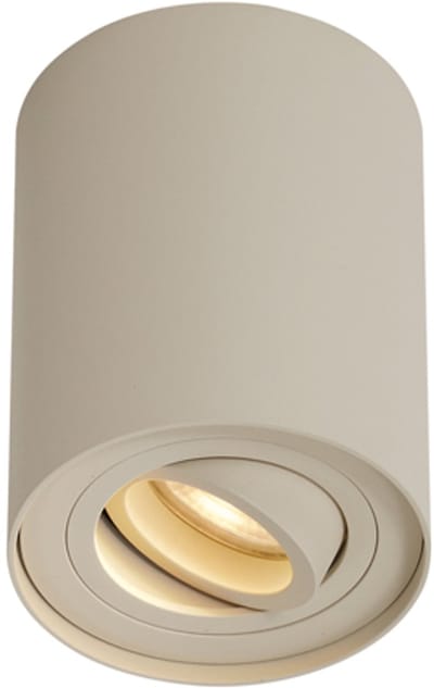 QAZQA rondoo - Moderne Plafondspot | Spotje | Opbouwspot - 1 lichts - Ø 10 cm - Beige - Woonkamer | Slaapkamer | Keuken