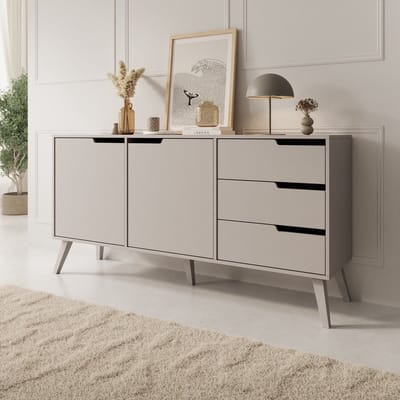 Meubella - Nido - Dressoir - Beige - 160x40x80 cm