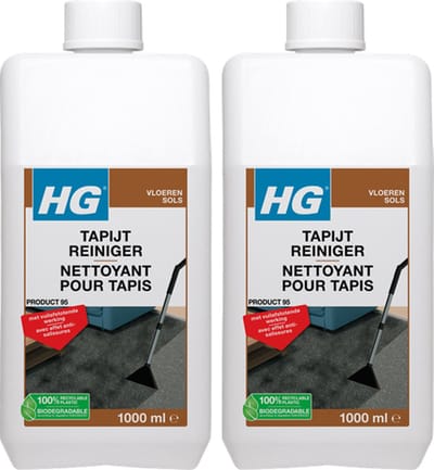 HG Tapijtreiniger 2-pack (1000 ml) met KD spons