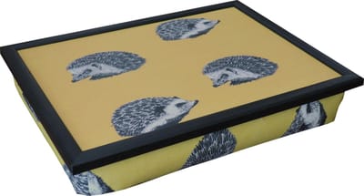 Laptray, Schoottafel, Schootkussen, Laptoptafel, Dienblad met kussen Egel Geel