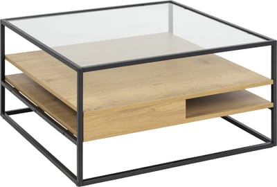 Salontafel Vierkant - Naturel - 80x80x40cm - Giga Living