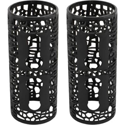 2 Stuks Vis Tunnel Speelgoed met Zuignap Uitgehold Tunnel Zwem Buis voor Aquarium Decoratie black