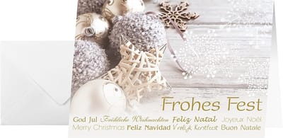 Kerstkaarten set - Kerst groeten - Persoonlijke berichten - Glanzend karton - A6 formaat - Kerst sfeer