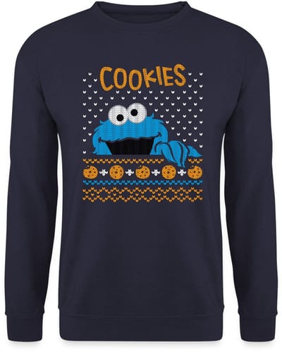 Sesamstraat Koekiemonster Cookies Lelijk Kerst Sweater Heren
