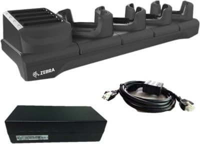 Zebra charging station, 4 slots