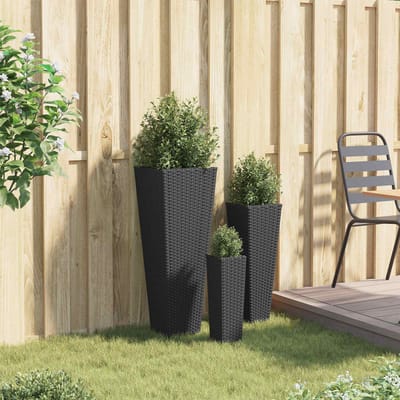 vidaXL Tuinset 3 st Zwart 30 x 30 x 80 cm Metaal