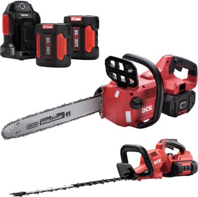 DCK Tools 58V Snoeipakket PRO Actiebundel – Accu Kettingzaag + Heggenschaar met extra 5.0Ah Accu