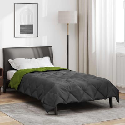 vidaXL - Zomer - Deken - 220 - x - 135 - cm - Zomer - 200 - gsm - Groen - en - Antraciet