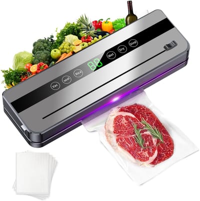 NAVOBIZ Voedsel vacuümmachines - Vacumeermachine - Vacuum sealer - 5 gebruiksstanden - Ingebouwde snijder - 32 cm seallengte
