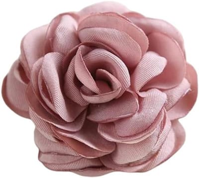 Bloemen Broche - Stoffen Versiering - Kleding Decoratie - Handgemaakt Ontwerp - 8 x 8 cm - Khaki