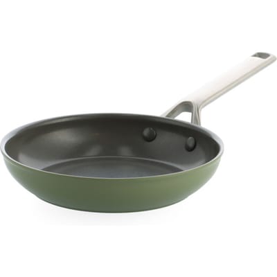 BK Sublime Koekenpan 20cm - PFAS-vrije antikleeflaag - Koekenpan inductie - Keramische koekenpan - Ovenbestendig tot 220°C - Gouden stainless steel handgreep - Olijfgroen