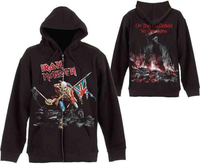 Iron Maiden - Scuffed Trooper Vest met capuchon - S - Zwart