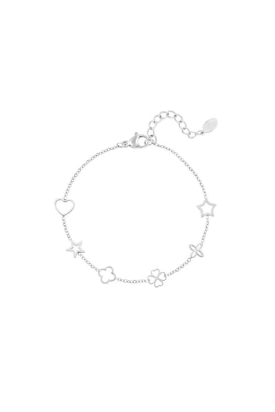 Armbandje - minimalistisch - hartje - ster - bloemetje - klavertje vier - roestvrijstaal