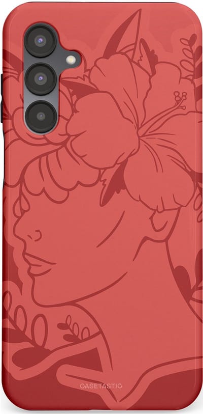 Casetastic hoesje geschikt voor Samsung Galaxy A16 - Dubbellaagse bescherming - Bloemenfluistering - Fashion Case - Koraal Terracotta