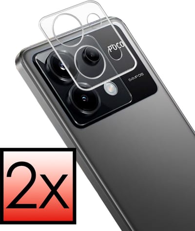 Camera Lens Protector - 2 Stuks - Geschikt voor Xiaomi Poco X6 - Camera Screenprotector - Beschermglas - Gehard Glas - Tempered Glass - Screen Protector