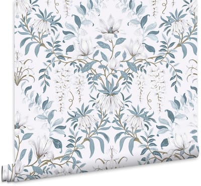 Laura Ashley Parterre Behang - Bloemen - 10mx52cm - Blauw