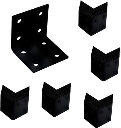 Hoekverbinders - Montagehoeken - Meubelreparatie - Zwart gepoedercoat staal - 40 x 40 mm