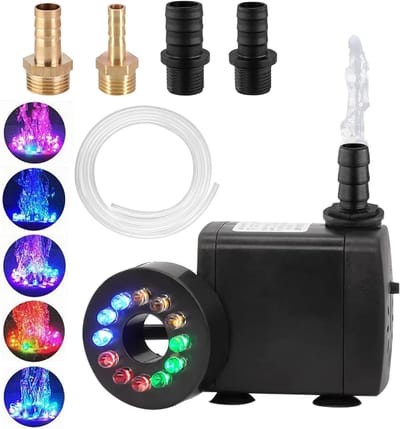 Krachtige 25W Submersible Waterpomp voor Aquarium, Vijver en Hydroponisch Systeem - 2000 L/h, Ideaal voor Fonteinen en Tuingebruik