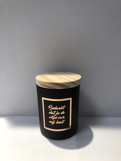 Small scented candles rosé/black - Bedankt