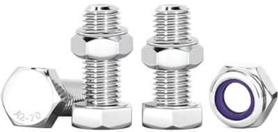 Solidchoice - 10 Stuks M6 RVS Bouten met Moeren Assortiment