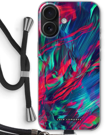 Case Company® - Hoesje met koord geschikt voor iPhone 16 hoesje met Koord - Pilgrims Of The Sea - Telefoonhoesje met Zwart Koord - Bescherming aan alle Kanten en Over de Schermrand